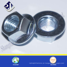 Porca de flange Hex de aço inoxidável de alta resistência